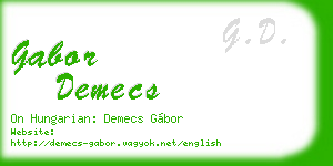 gabor demecs business card