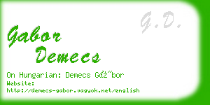 gabor demecs business card